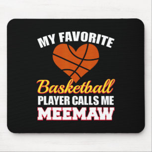 Tapis De Souris Mon joueur de basket préféré m'appelle Meemaw Funn