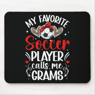 Tapis De Souris Mon joueur de football préféré Grams Soccer Grams