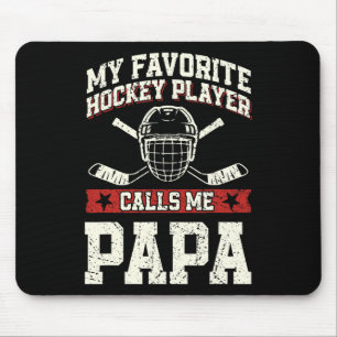 Tapis De Souris Mon joueur de hockey préféré m'appelle Papa