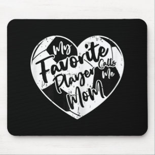 Tapis De Souris Mon Joueur Favori M'appelle Maman Soccer Heart 