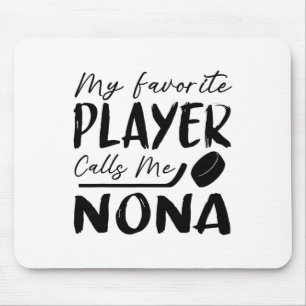 Tapis De Souris Mon Joueur Favori M'appelle Nona Joueur de Hockey 