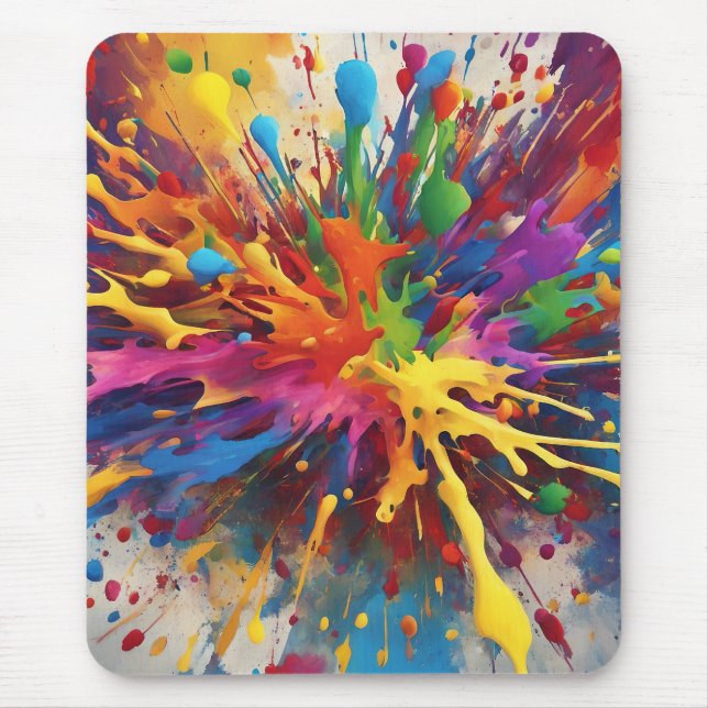 Tapis De Souris Mon Mousepad couleur éclaboussée (Devant)