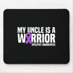 Tapis De Souris Mon oncle est un guerrier Purple Ribbon Epilepsie