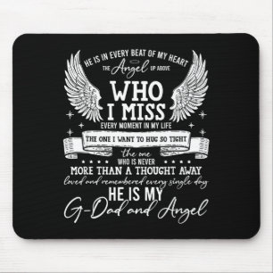 Tapis De Souris Mon P-père Est Mon Ange Gardien Au Ciel, Chagrin À