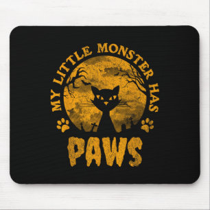 Tapis De Souris Mon Petit Monstre A Des Patrouilles Chat Éffrayant