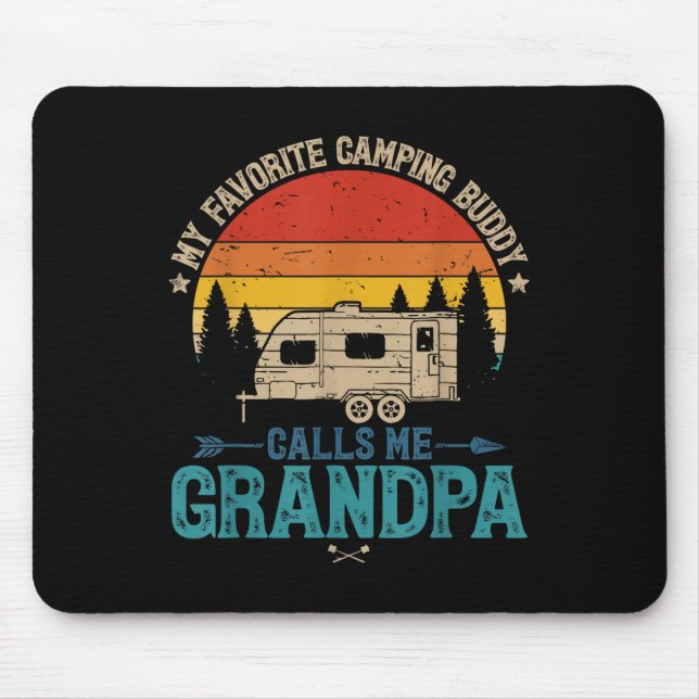 Tapis De Souris Mon préféré compagnon de camping m'appelle Papy Vi (Devant)