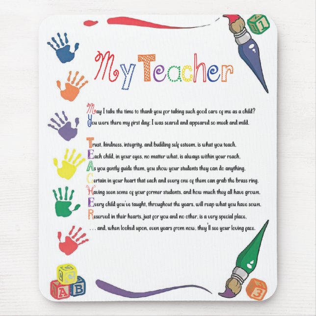 Tapis De Souris Mon professeur Mousepad (Devant)