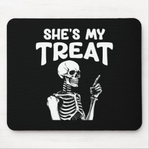 Tapis De Souris Mon Squelette Traite Correspondant Halloween Costu