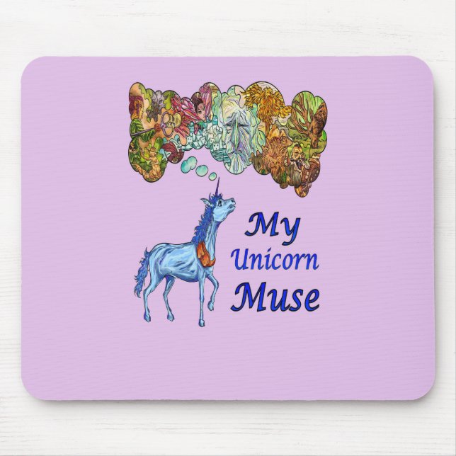 Tapis De Souris Mon Unicorn Muse (Devant)