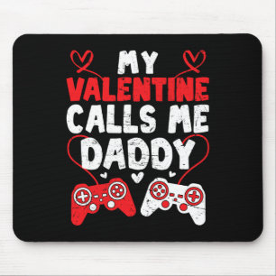 Tapis De Souris Mon Valentin m'appelle Papa Gamer Papa Saint-Valen