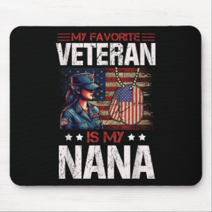 Tapis De Souris Mon Vétérinaire Préféré Est Mon Nana Usa Drapeau V