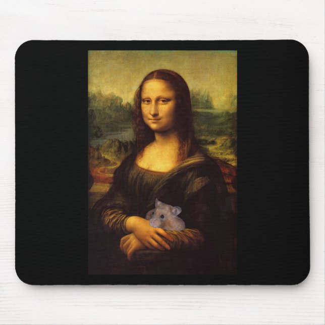 Tapis De Souris Mona Lisa Avec Hamster (Devant)