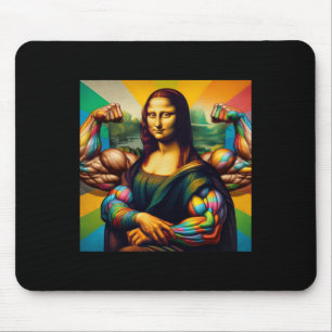 Tapis De Souris Mona Lisa Bodybuilding Funny Cadeau 2
