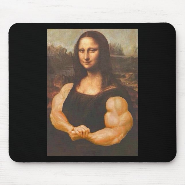 Tapis De Souris Mona Lisa Bodybuilding Muscle Gym Stations de gym (Devant)