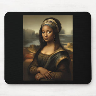 Tapis De Souris Mona Lisa noire Mois de l'histoire afro-américaine