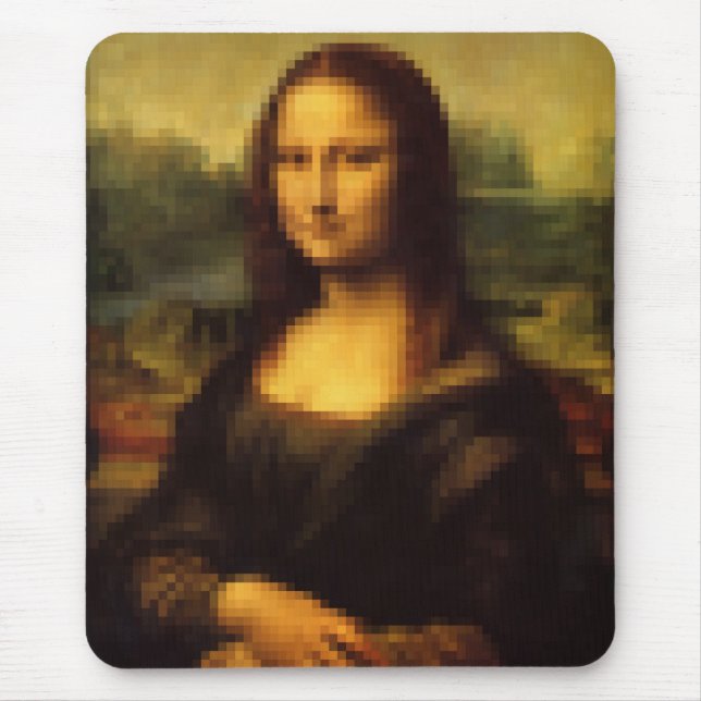 Tapis De Souris Mona Lisa Pixellée (Devant)