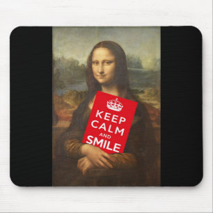 Tapis De Souris Mona Lisa Reste Calme Et Sourire