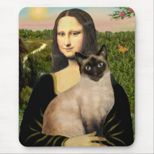 Tapis De Souris Mona Lisa - Seal Point Chat siamois