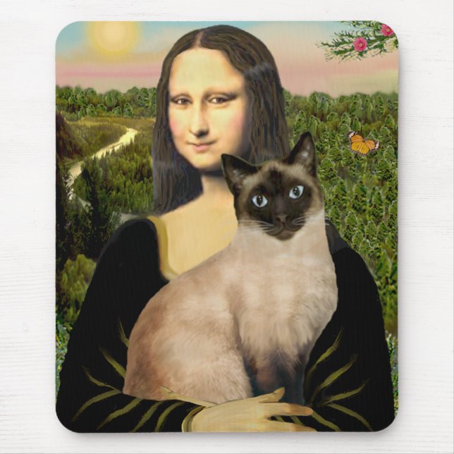 Tapis De Souris Mona Lisa - Seal Point Chat siamois (Devant)
