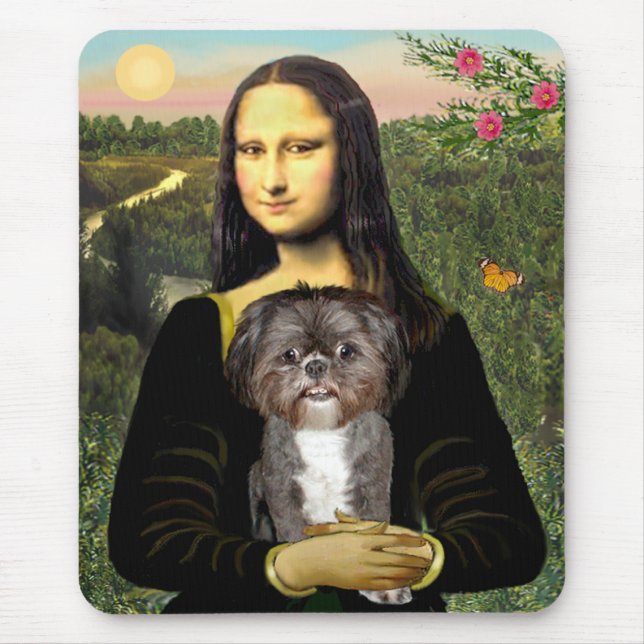 Tapis De Souris Mona Lisa - Shih Tzu (M) (Devant)