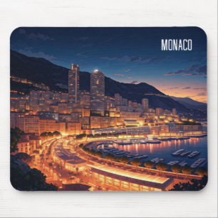 Tapis De Souris Monaco Monte Carlo la nuit
