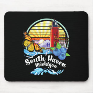 Tapis De Souris Monarch Butterfly Beach - South Haven Michigan Lig