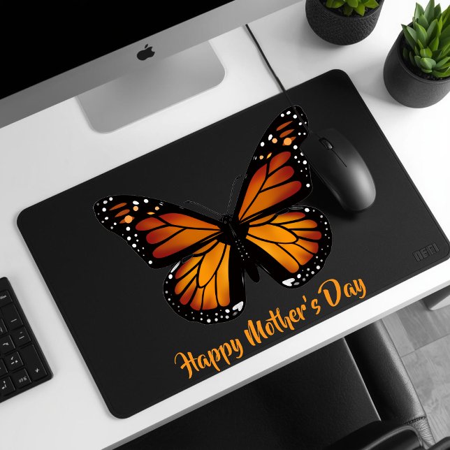 Tapis De Souris Monarch Butterfly Personalized Black Mousepad (Créateur téléchargé)