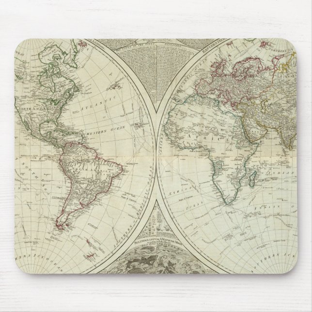 Tapis De Souris Monde composite ou globe terrestre (Devant)