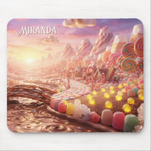Tapis De Souris monde de bonbons infini et rivière de chocolat & G