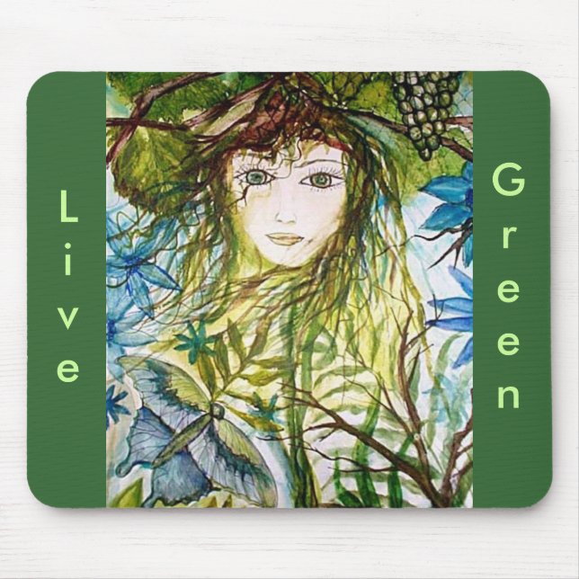 Tapis De Souris MONDE de RIMAS, vivant, vert (Devant)