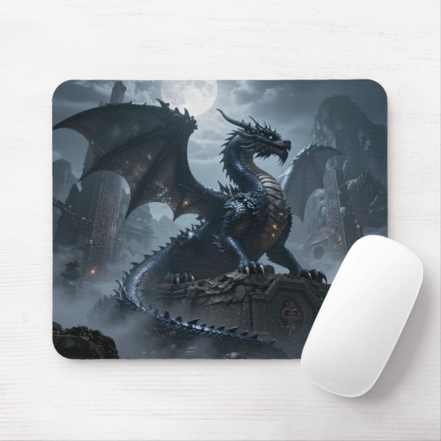 Tapis De Souris Monde des dragons – Le royaume du feu et de la mag (Avec souris)