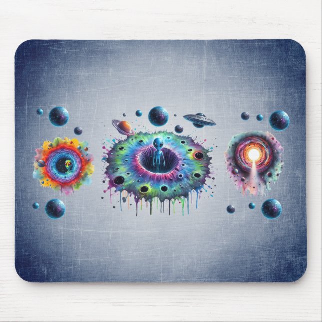 Tapis De Souris Monde extraterrestre cosmique (Devant)