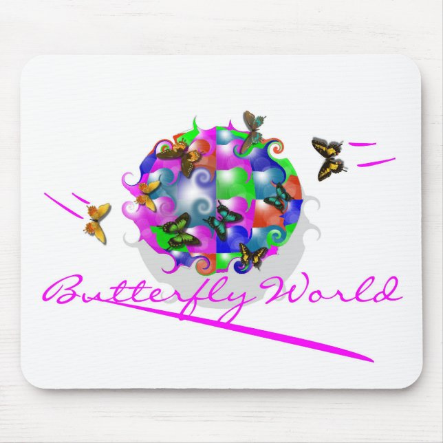 TAPIS DE SOURIS MONDE MOUSEPAD DE PAPILLON (Devant)