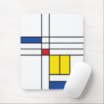 Tapis De Souris Mondrian II Minimum De Stijl Modern Art Design<br><div class="desc">Mondrian Minimalist De Stijl Art moderne en Rouge, Bleu, Jaune et Blanc Blocs de Couleurs Design II. Ce design simple présente des formes géométriques modernes et des blocs de couleurs graphiques en lignes noires audacieuses, des couleurs primaires blanches et lumineuses. Il s'inspire des oeuvres abstraites de Piet Mondrian et du...</div>
