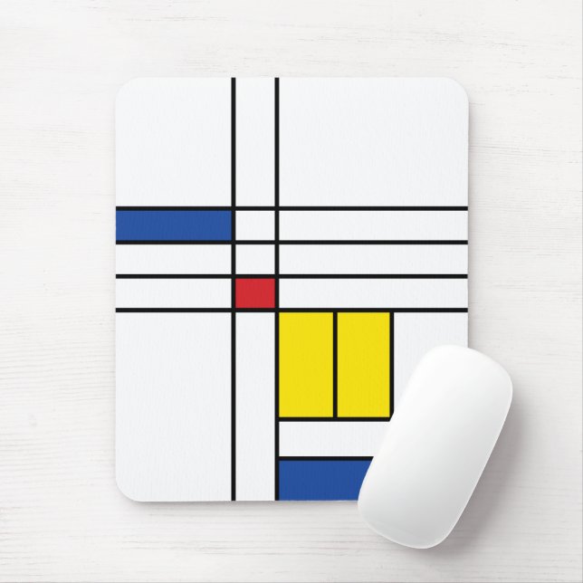 Tapis De Souris Mondrian II Minimum De Stijl Modern Art Design (Avec souris)