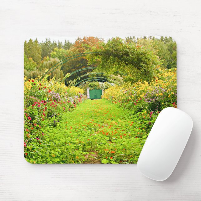Tapis De Souris Monet, jardin de Monet, Grand Alley (Avec souris)