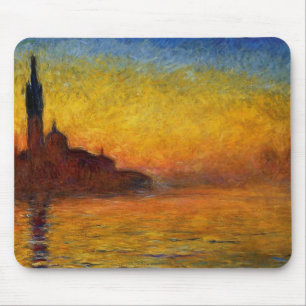 Tapis De Souris Monet Sunset Venise Coloré Impressionnisme Art