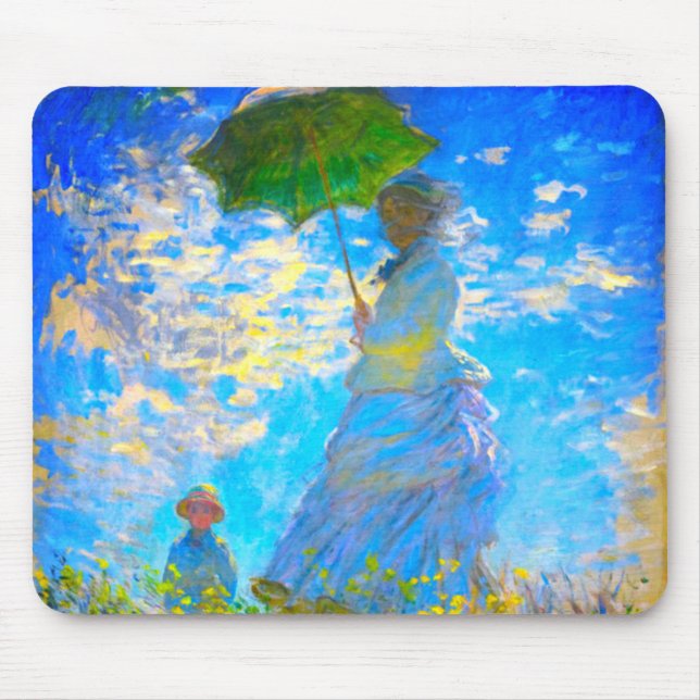 Tapis De Souris Monet Woman avec un parasol (Devant)