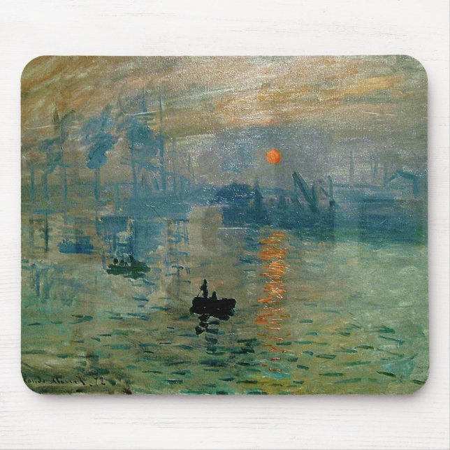 Tapis De Souris Monet's Impression Sunrise (soleil levant) - 1872 (Devant)
