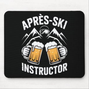 Tapis De Souris Moniteur de ski Après pour une fête de sports d'hi