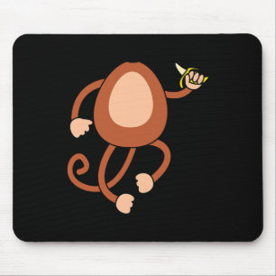 Tapis De Souris Monkey Holding Banana Costume Amusant facile Hallo