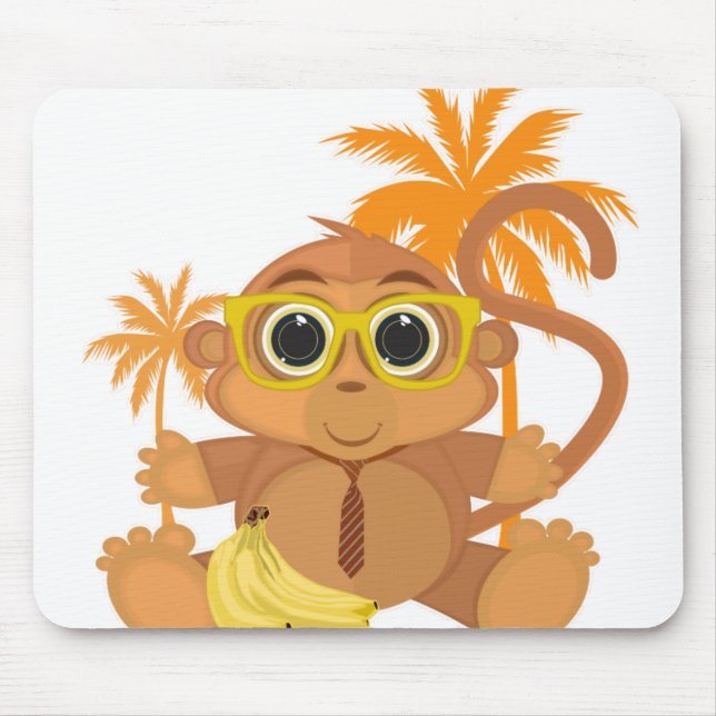 Tapis De Souris Monkey Nerd (Devant)
