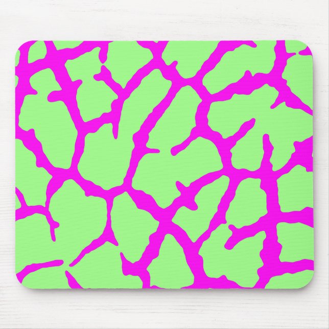 Tapis De Souris Monnaie d'impression Giraffe Fuchsia (Devant)