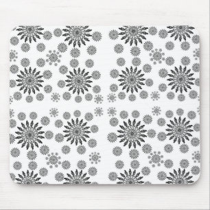 Tapis De Souris ​Monochrome Mandala Symphony: Modern Geometric Pat