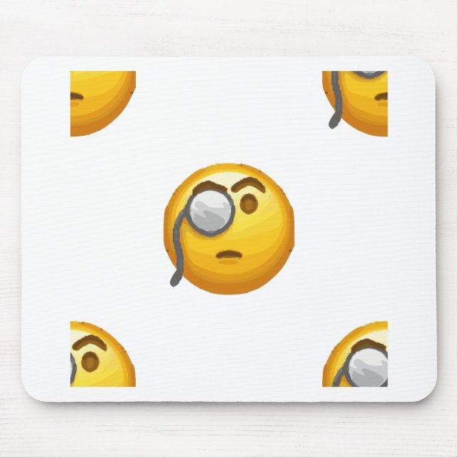 Tapis De Souris monocle émoji (Devant)