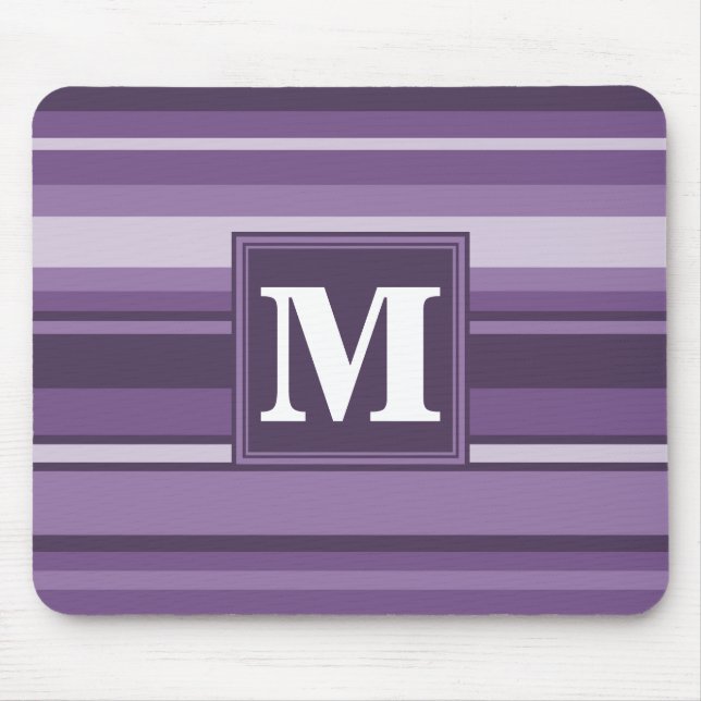 Tapis De Souris Monogram Lavender stripes (Devant)