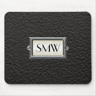 Tapis De Souris Monogramme 3-Lettre Executive Hommes Personnalisé