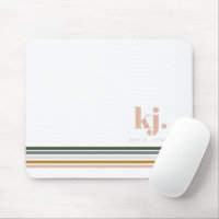 Monogramme à rayures rétro chic