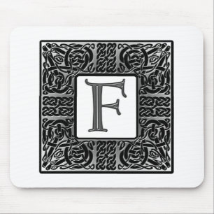Tapis De Souris Monogramme argenté du Celtic "F"