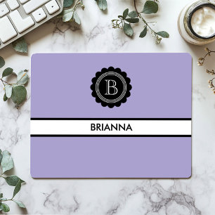 Tapis De Souris Monogramme Aura Indigo et noir